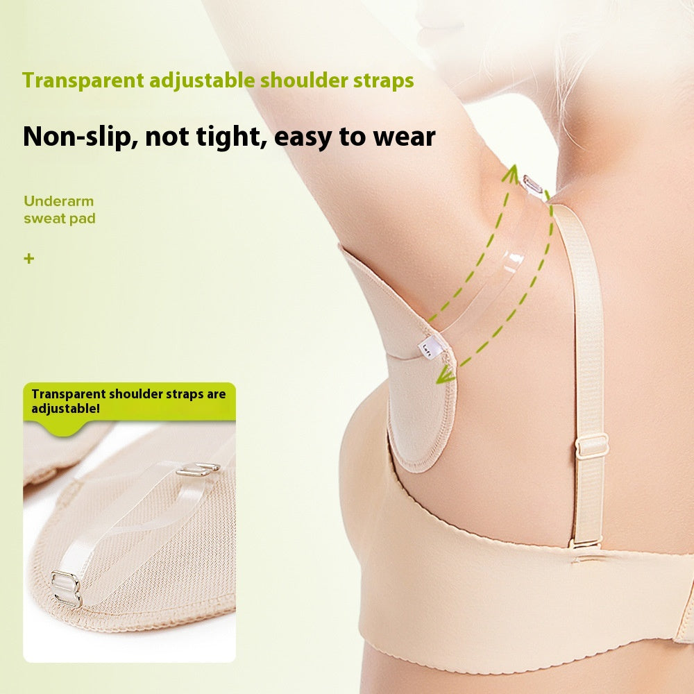 Sous-bras lavable Étanche à l'eau Sweat-absorbant tampon à séchage rapide See-through Bra Straps Invis