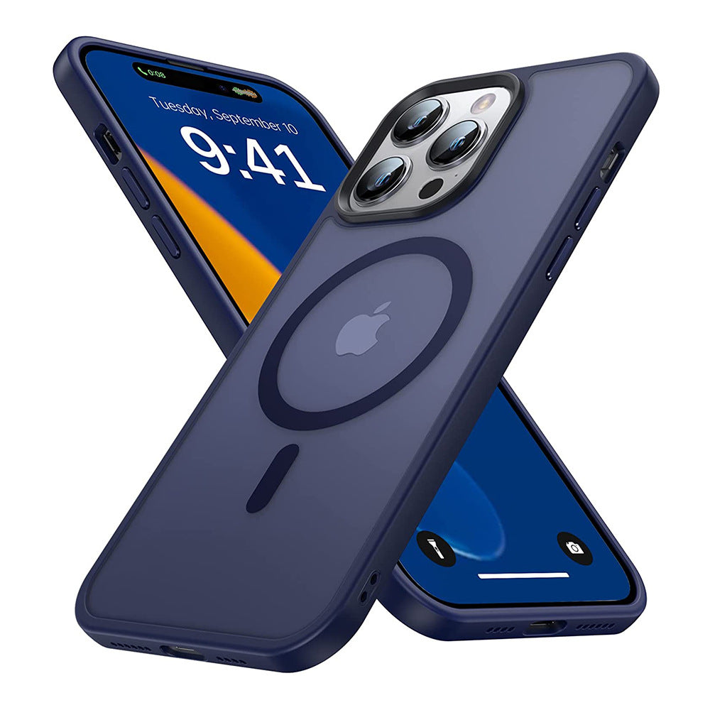 Coque de téléphone Peau givrée Feeling intérieur Airbag résistant à la chute Applicable Iphone15pro Max Mag