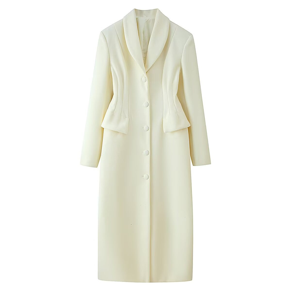 Manteau de poche à laque boutonnée mode