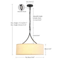 Lumière de pendentif moderne en tissu 3-Light