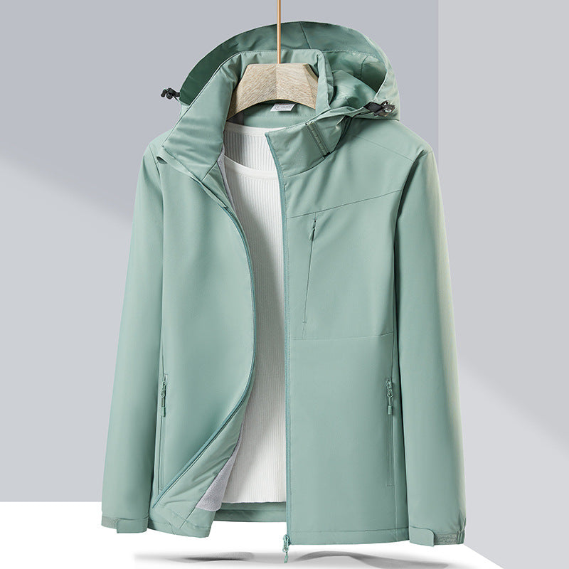Couple Veste à couche unique Windproof Sports Tissu rembourré doublé