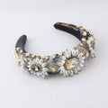 European and American Style Baroque Light Luxury Sponge Rhinestone Pearl GEM Headb