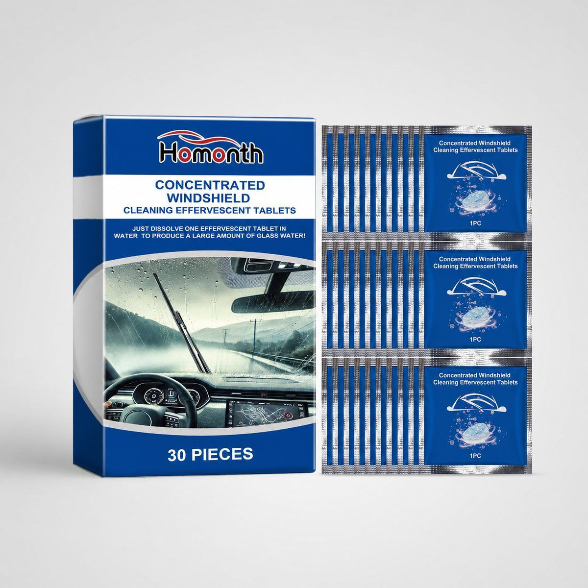 Comprimés de nettoyage par par pare-brise automobiles concentrés HOMONTH