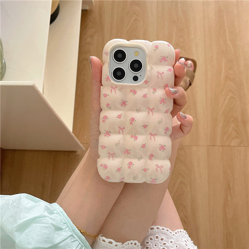 Modèle floral Egg 3D Waffle cas téléphone