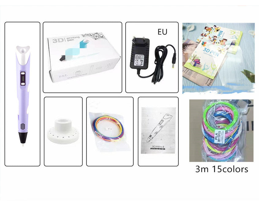 Ensemble de jouets de brosses tridimensionnelles 3D pour enfants