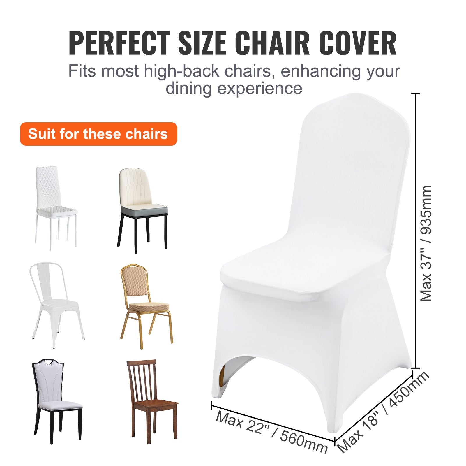 Revêtement de chaise pliante Spandex Stretch VEVOR