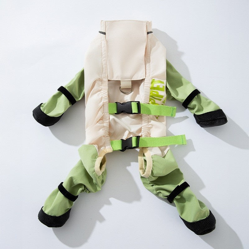 Pantalon plein corps simple et polyvalent avec un bavoir intégré pour usage extérieur étanche, stain-re