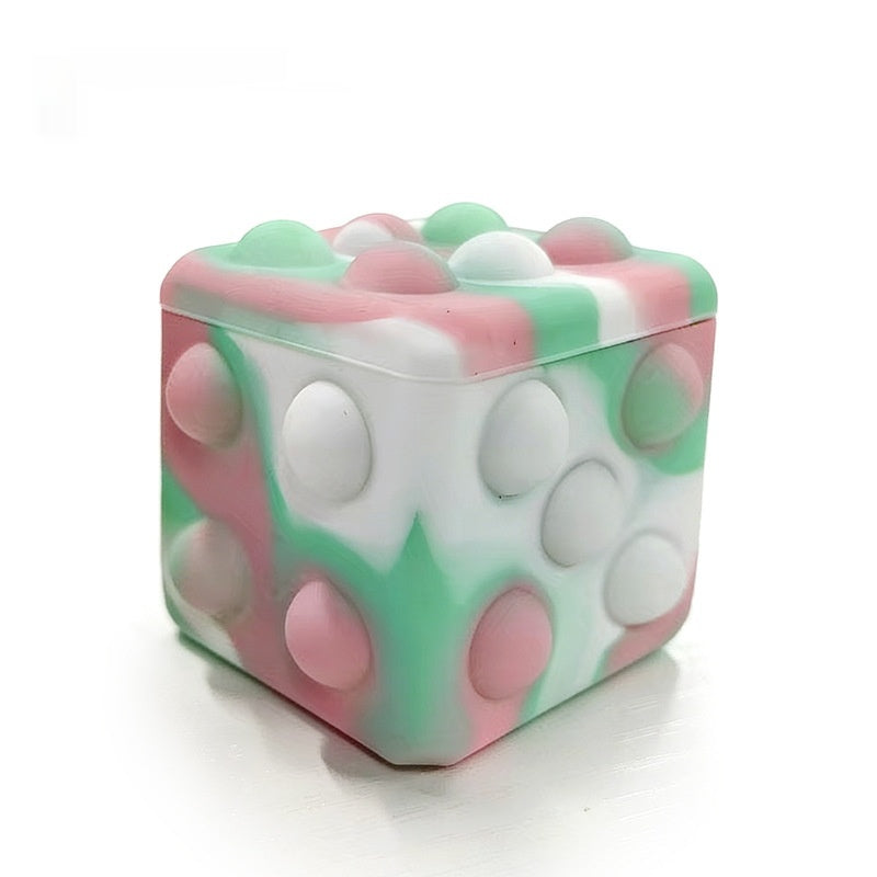 Slow-rebound 3D Stress-relief Square Dice Silicone Bubble Ball