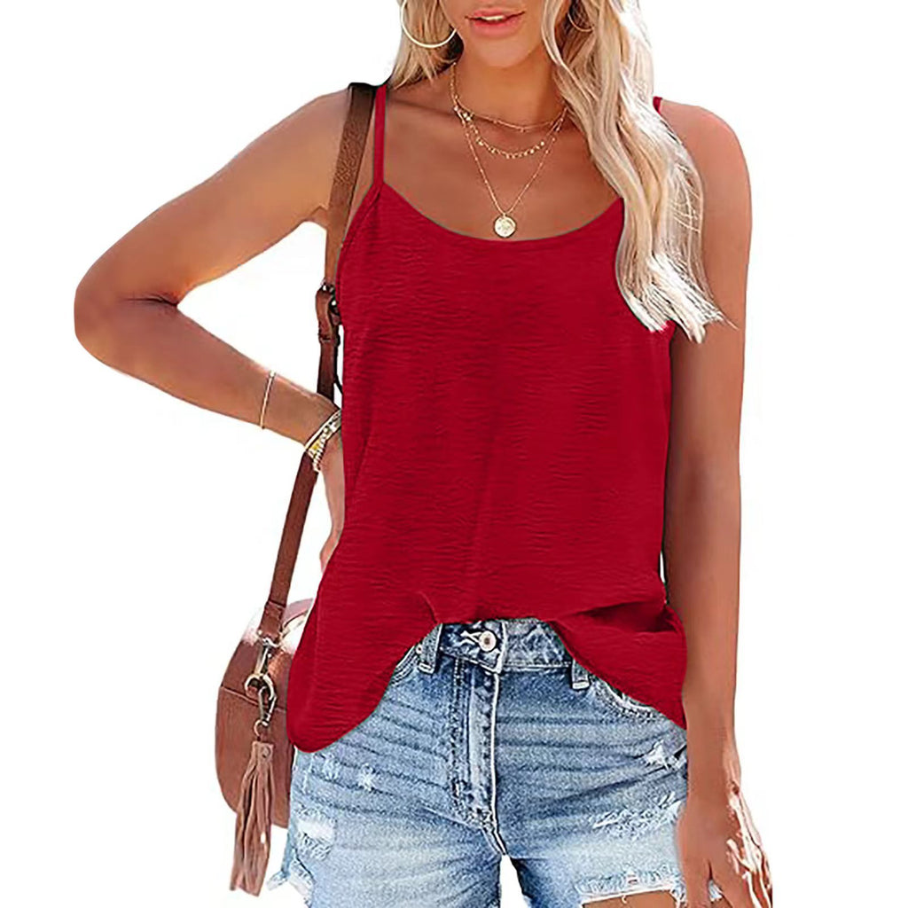Femmes Solid-Color Ice-Silk rided Backless Boitier Top