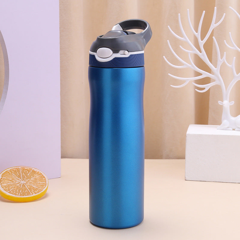 Bouteille d'eau en acier inoxydable 316 avec paille pour adultes
