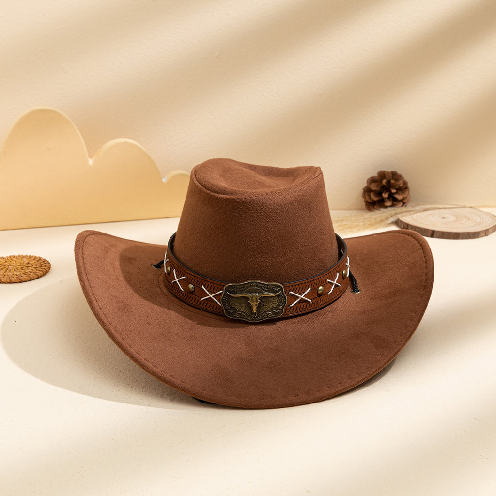 Été hommes et femmes matching métal boucle point croisé Versatile Eye-catcher Western