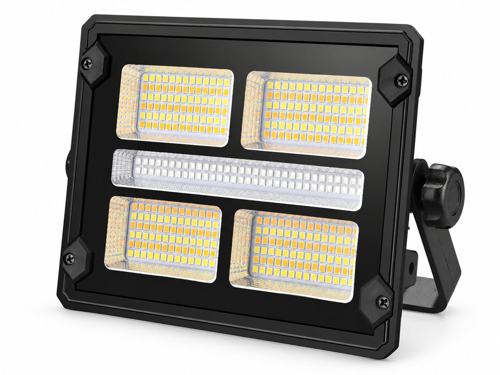 Afficheur de batterie rechargeable alimenté par le solaire Type C LED Lumière de déluge W884 3 Bleu Rouge Dimmable