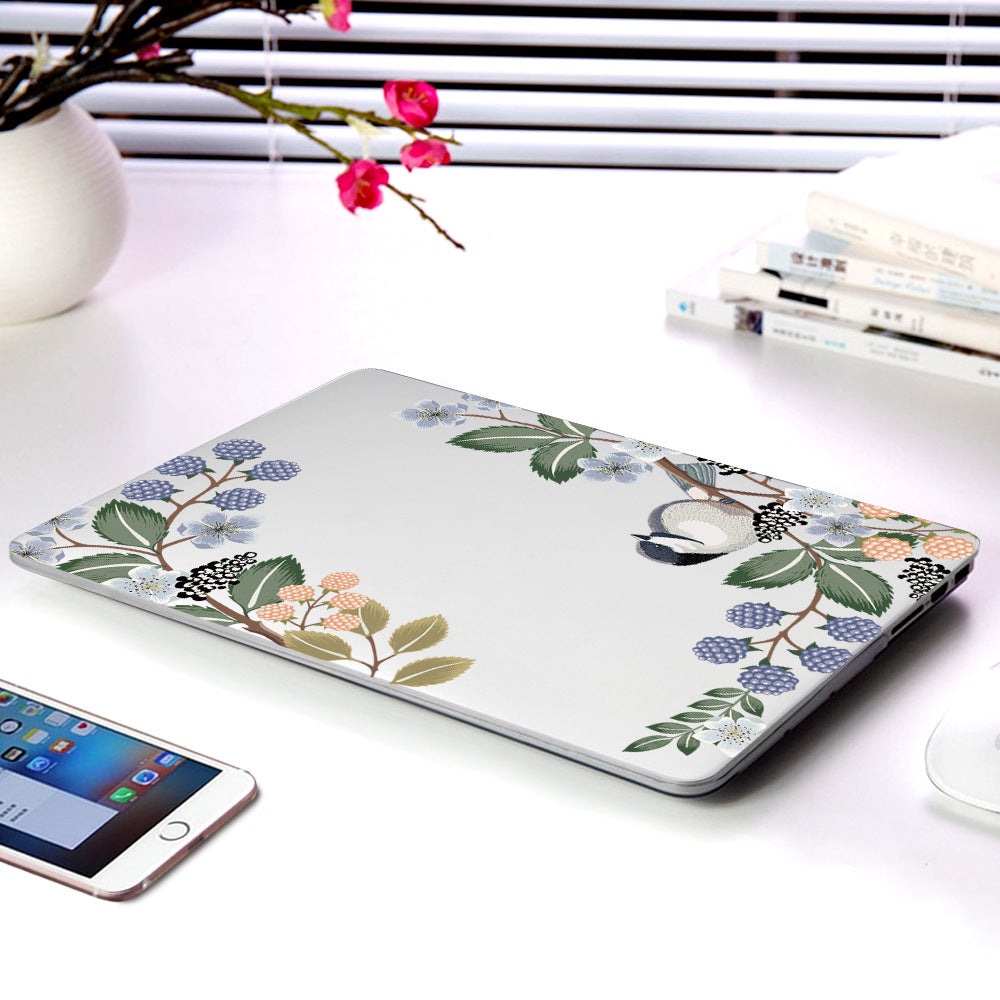 Plastic Laptop Protection Shell Série de fleurs partielles