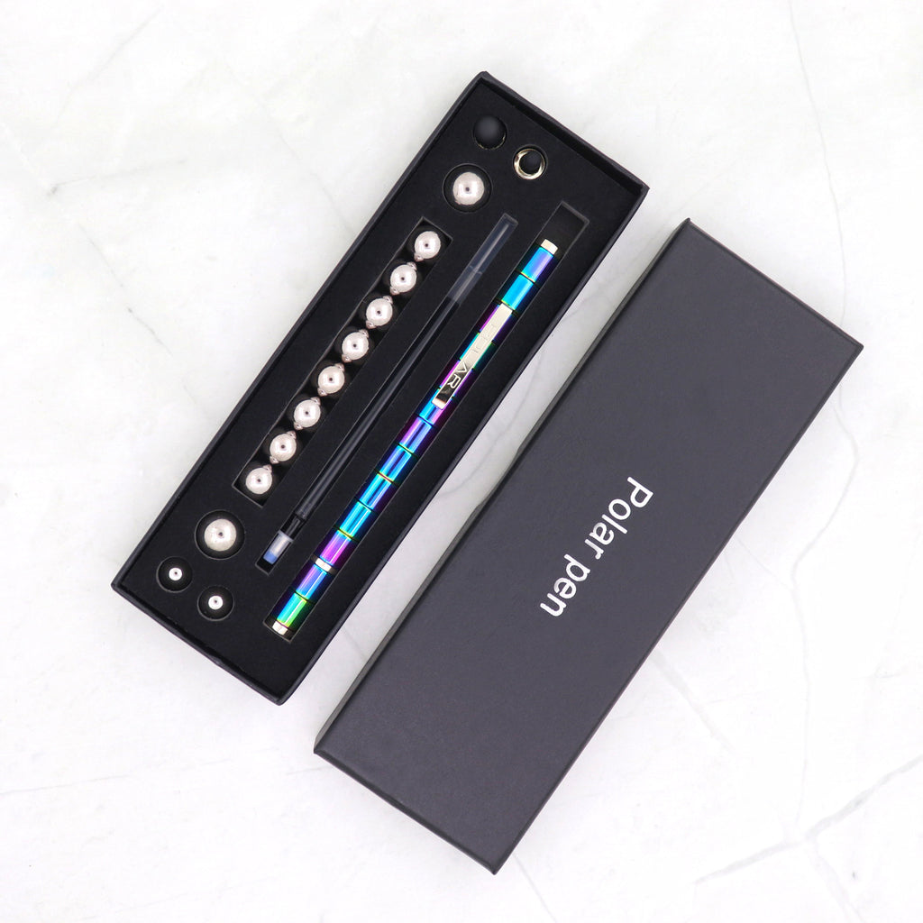 Stress Reducer Relief Toys Cadeau Boîte amusante en or noir Kits Fidget stylo polaire magnétique avec