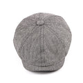 Fashion Retro Octagonal Chapeau Homme Mode Plaid Beret