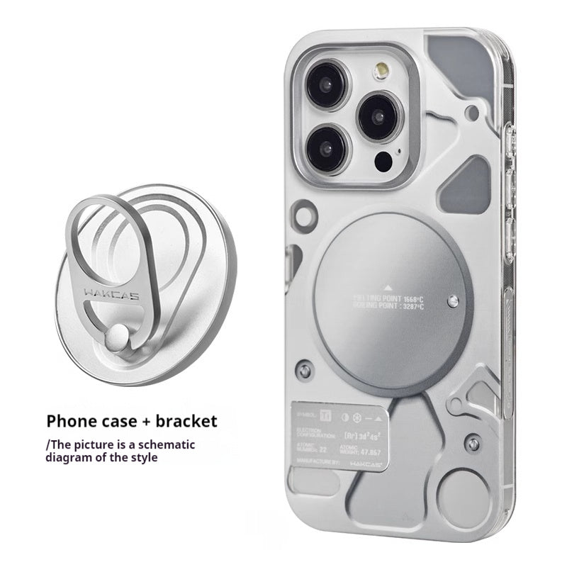 Boîtier de téléphone en argent mécanique électroplaqué