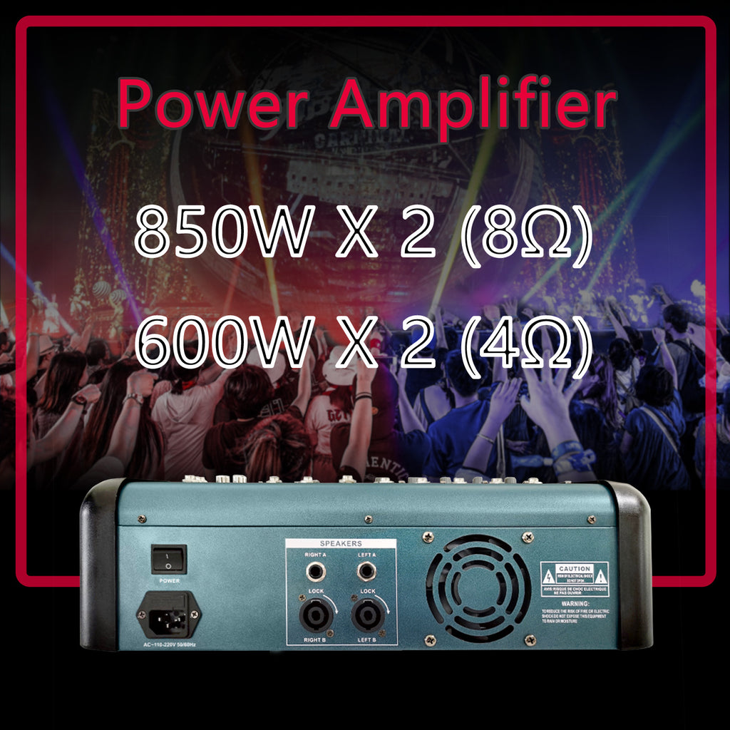 Console de son haute puissance de canal du mélangeur d'égaliseur Bluetooth amplificateur de puissance avec 16DSP