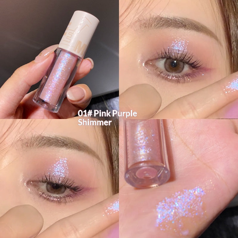 Paillettes paillettes et paupières nacrées