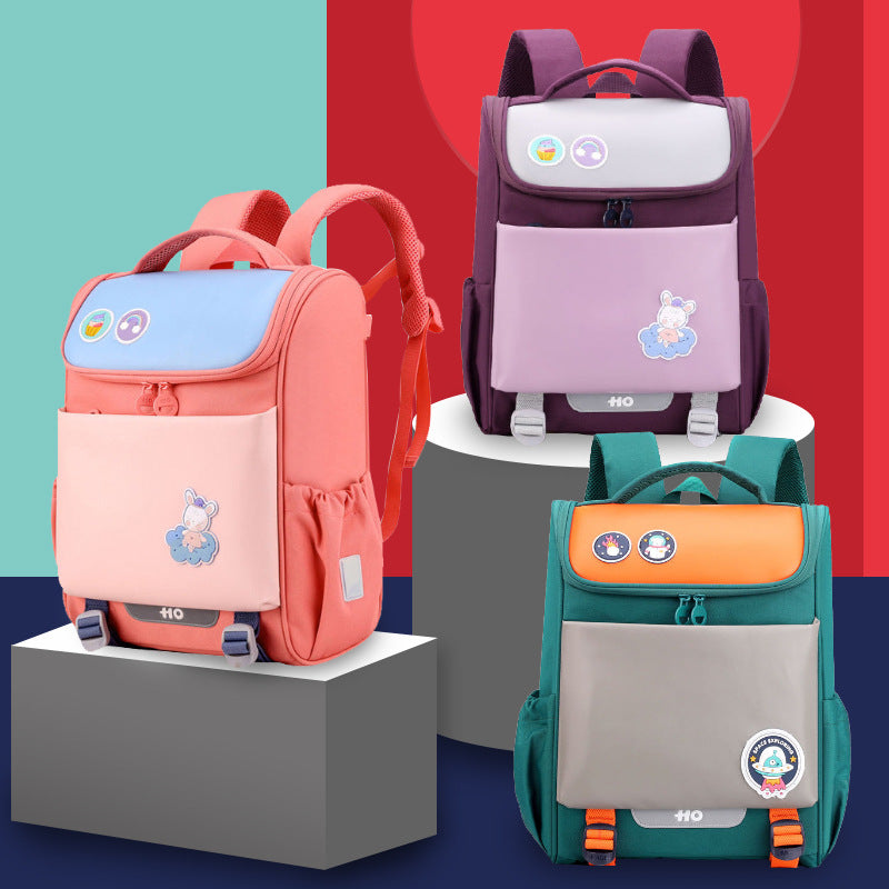 Elèves de l'école primaire Epaule Pad Sac à dos pour enfants Léger Solid Color Primary School