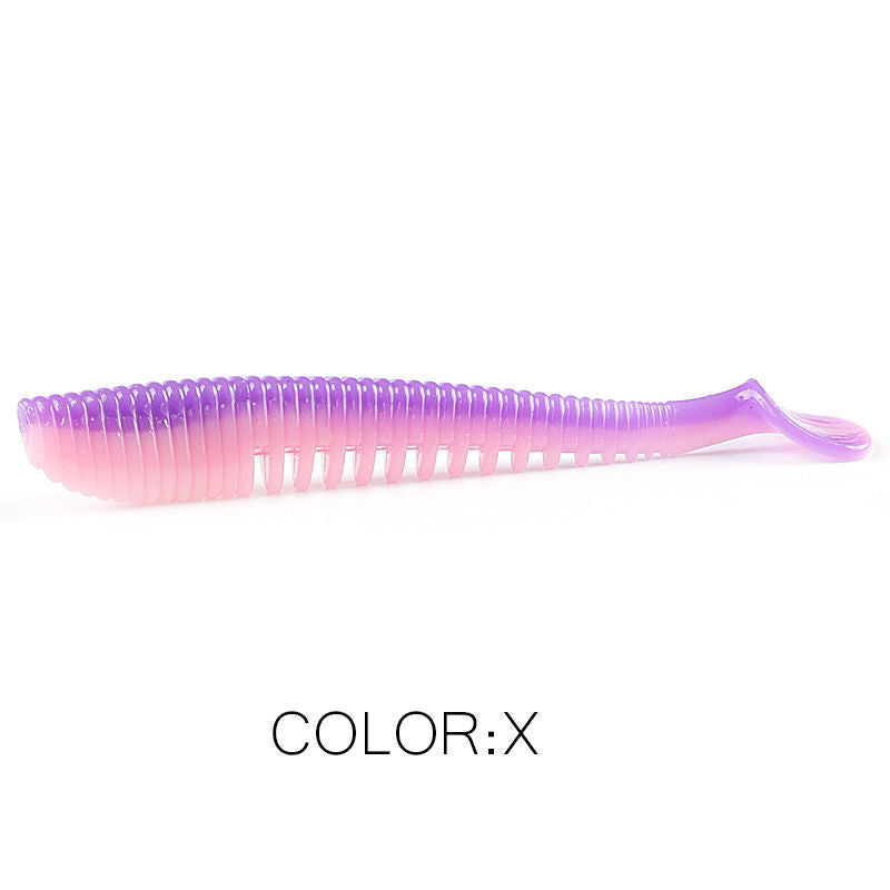 Lure d'eau douce Soft Bait T Tail Crochet de plomb
