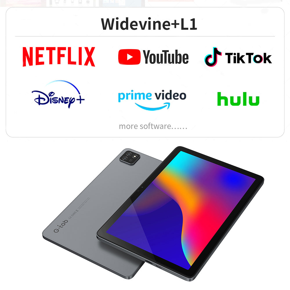 G-tab T9 Rockchip RK3562 Quad Core 3 Go 3 Go RAM 64 Go ROM 10,1 pouces Android 14 Comprimé PC Gre