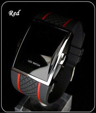 Montre de sport de la mode masculine Silicone Square