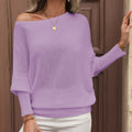 Les femmes Simple Off-Shoulder Boatneck Top