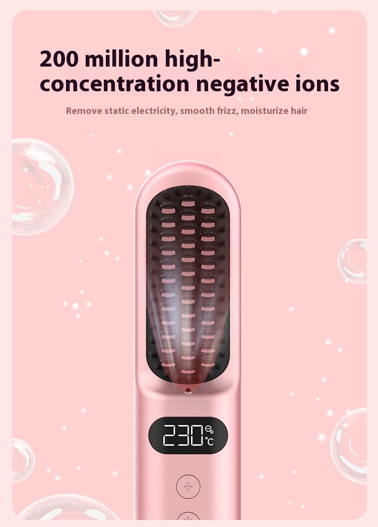 Portable Anion Comb droit Buckle intérieur Flip droit cheveux paresseux employé de bureau étudiant