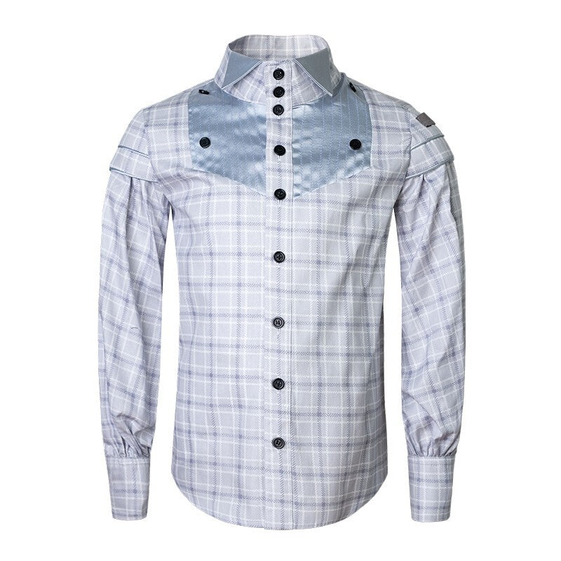 Garçons Vintage coton manches longues chemise de style classique haut pour les enfants 3-14 Y