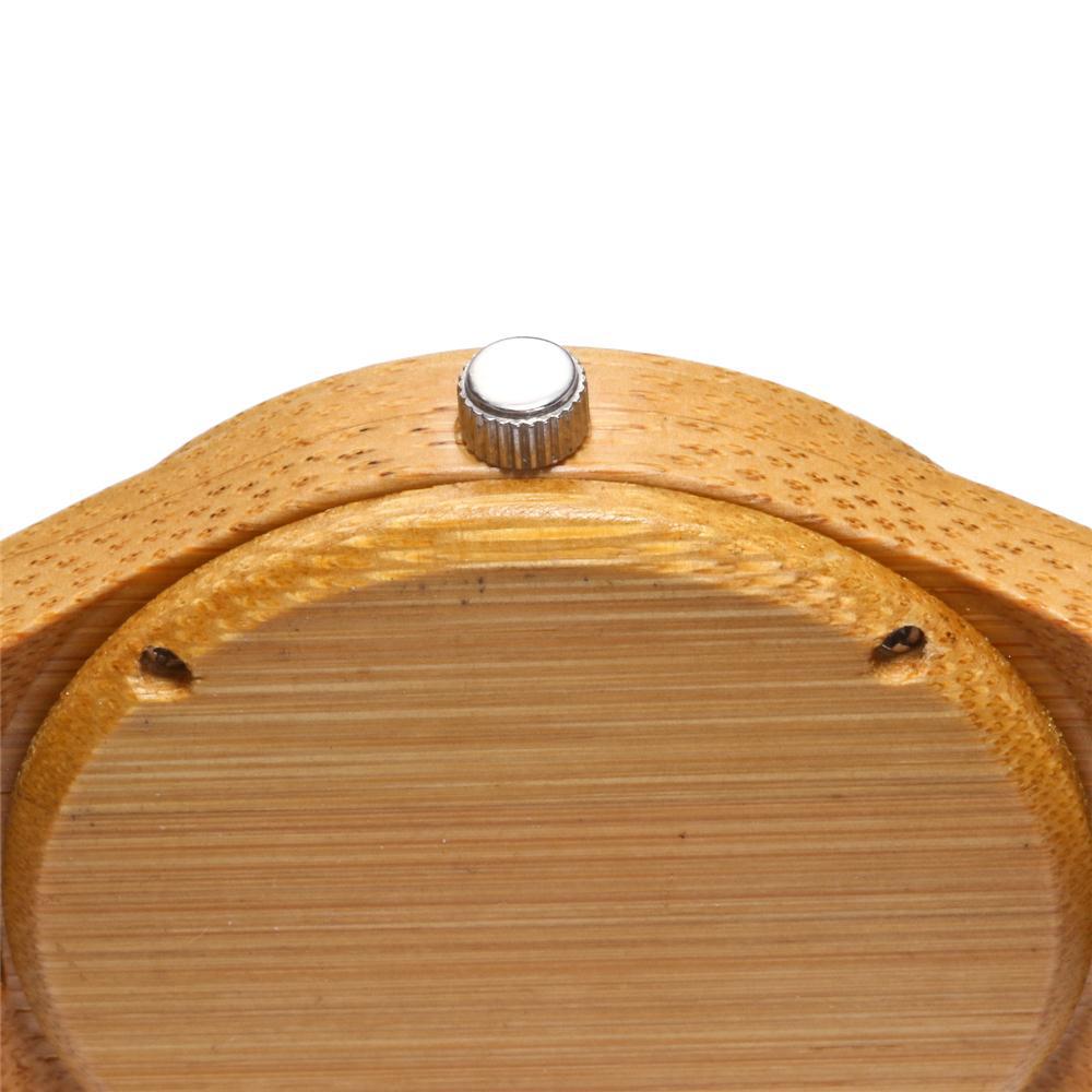 Montre à quartz en bambou