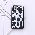 Black bordure vache taches téléphone mobile soft coquillage peinture