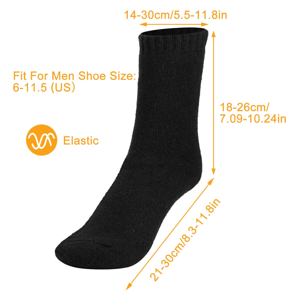 3 Options de couleur -- 3 paires hommes Chaussettes chaudes en laine Soft Cozy Chaussettes thermiques d'hiver pour les hommes