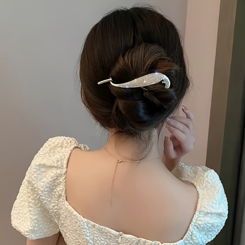 Perle épingle à cheveux en métal pour femmes