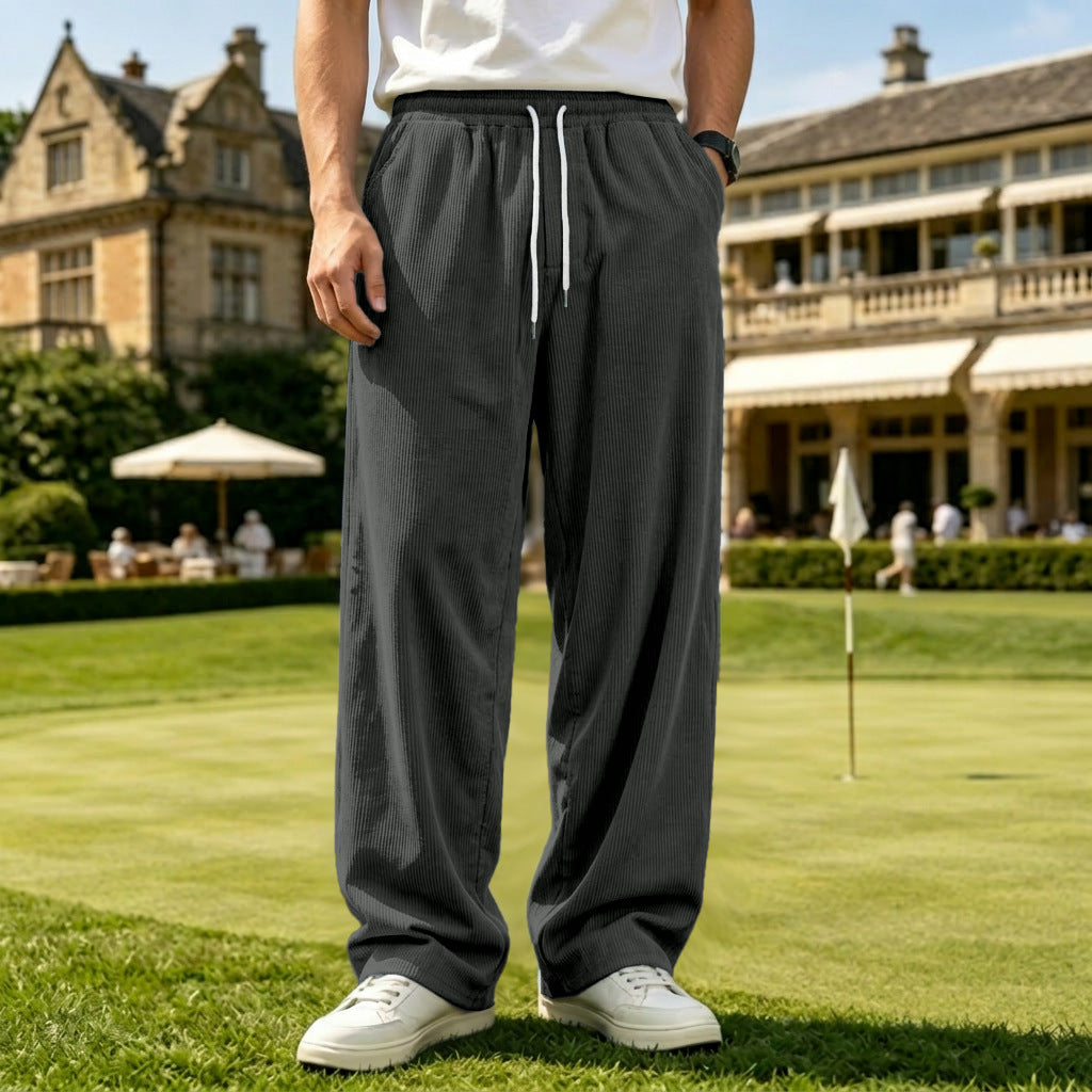 Pantalon casual non extensible pour hommes Corduroy