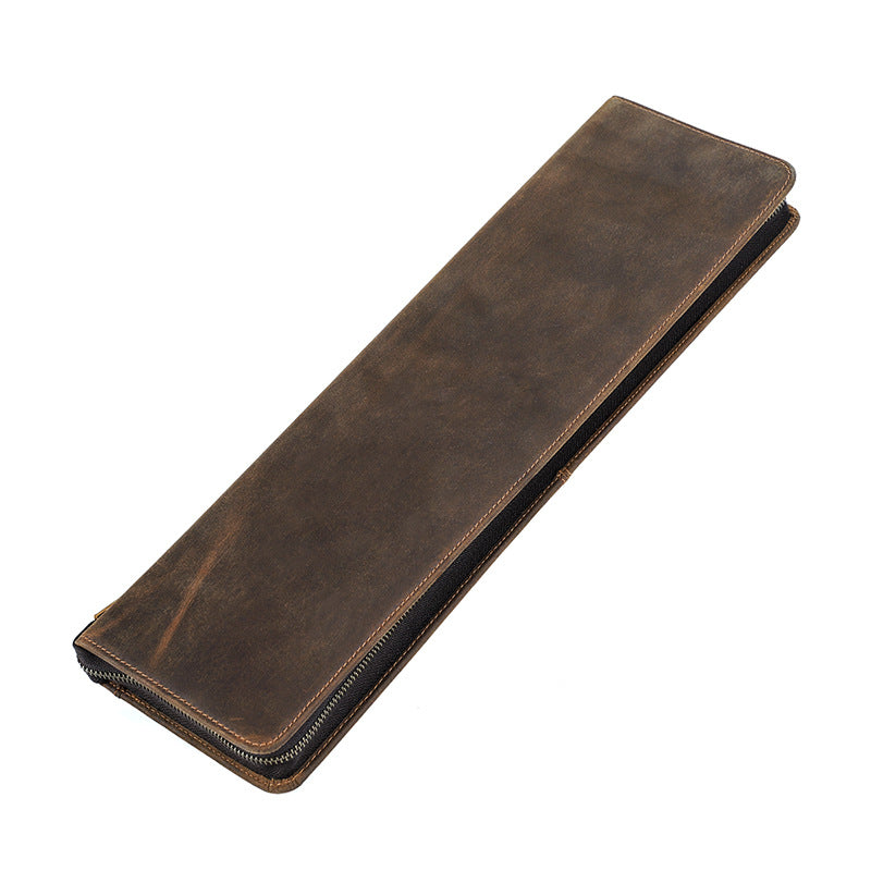 Vintage Crazy Horse En Cuir Men's Tie Boîte de rangement