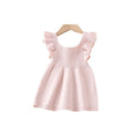 Robe de selle à cordes de filles à manches volantes