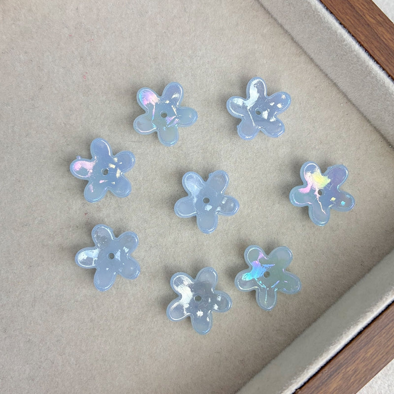 Perles de fleurs d'étoiles 5-Petal translucides