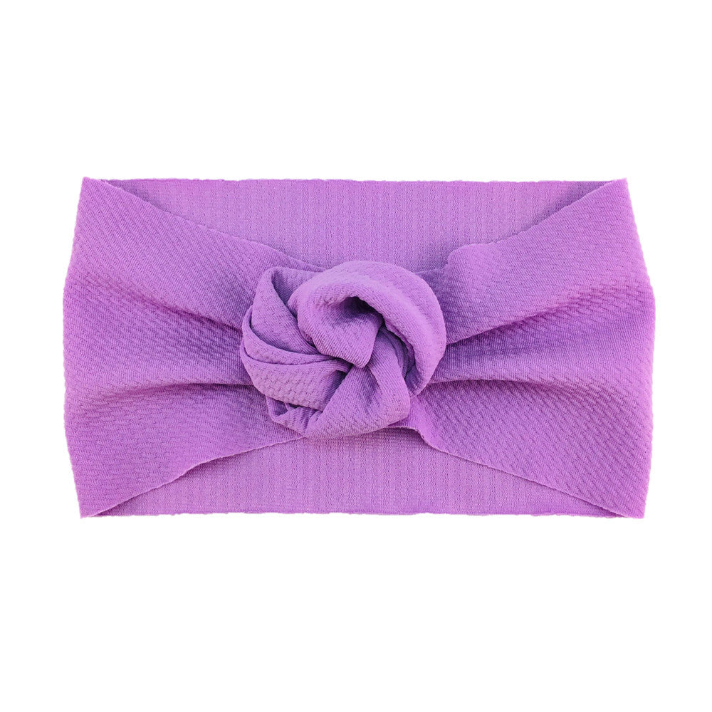 Bébé Twill Bubble Rose fleur bandeau Instagram style enfants accessoires de cheveux