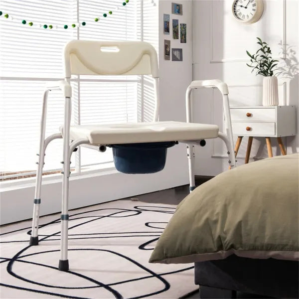 Chaise Commode 3-en-1 (34" x 21" x 35,5"-39" )Seau amovible