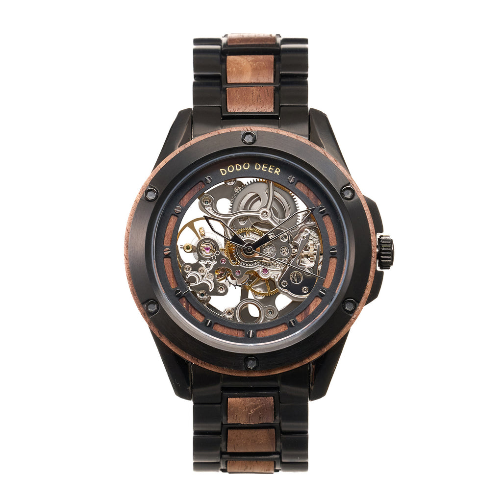 Montre mécanique en bois pour hommes