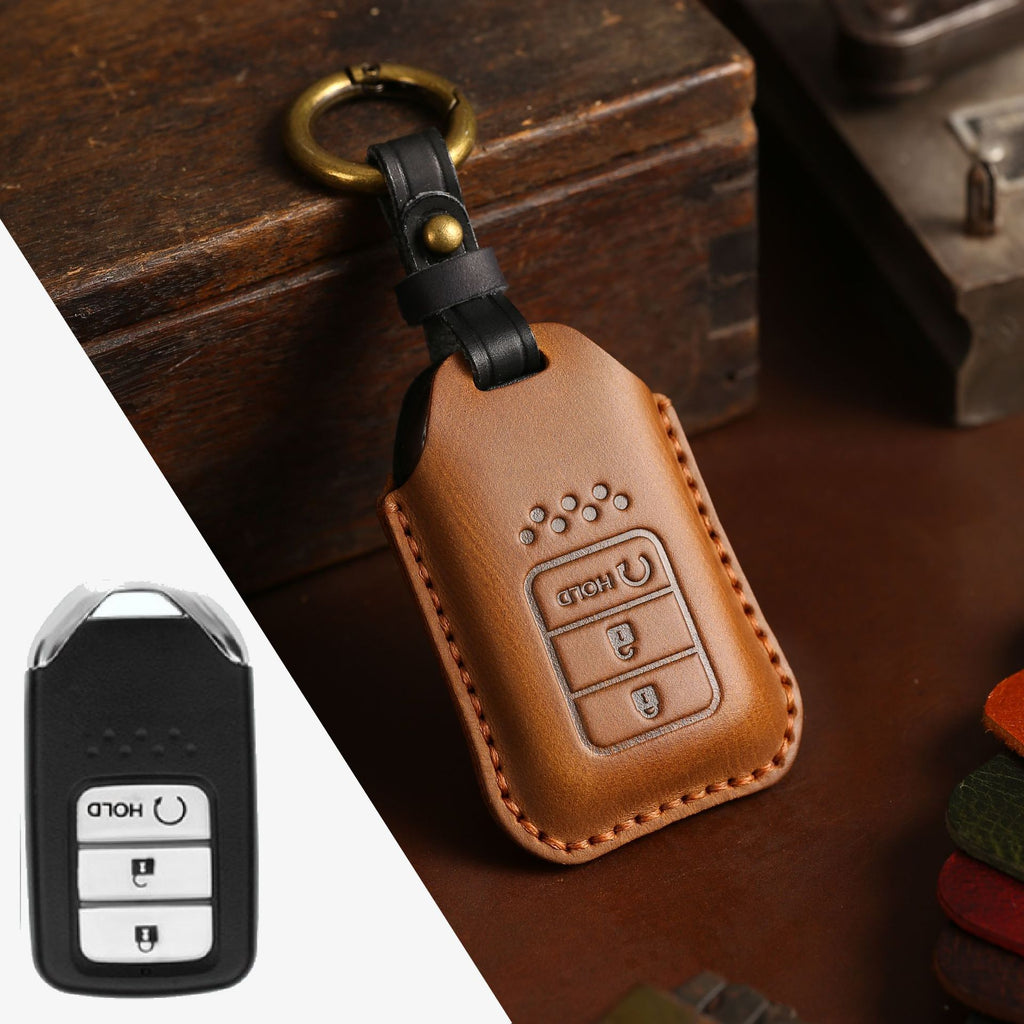 Coque de clé de voiture en cuir complet