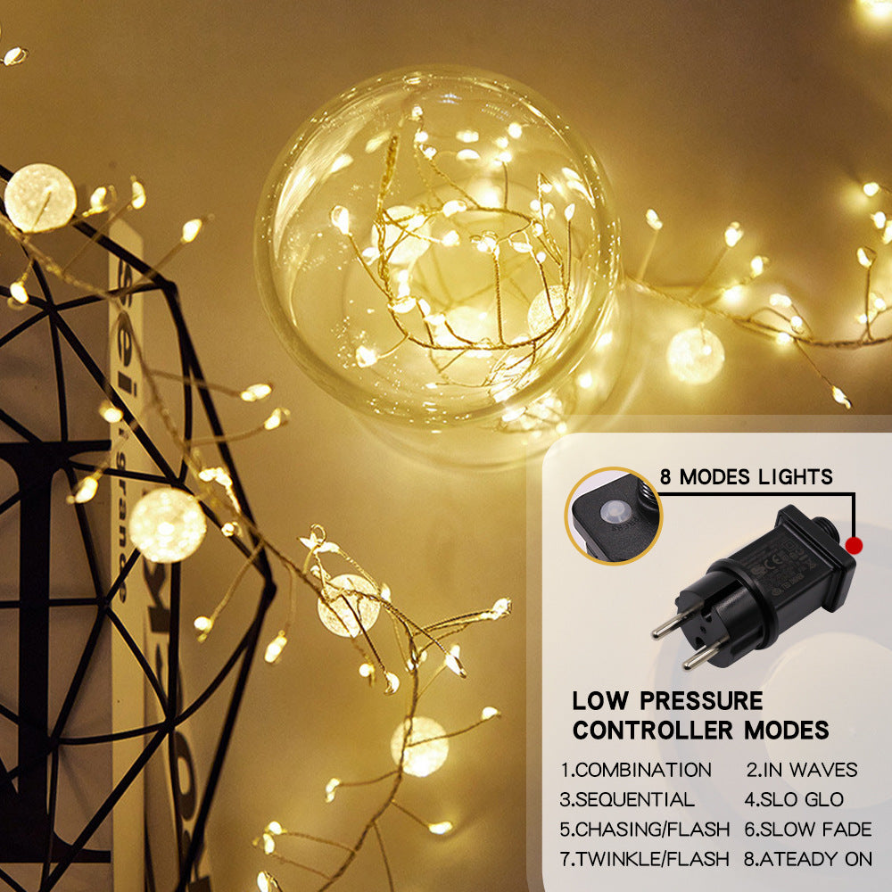 Corde intérieure rechargeable en mode Fairy 6M8M 400LED