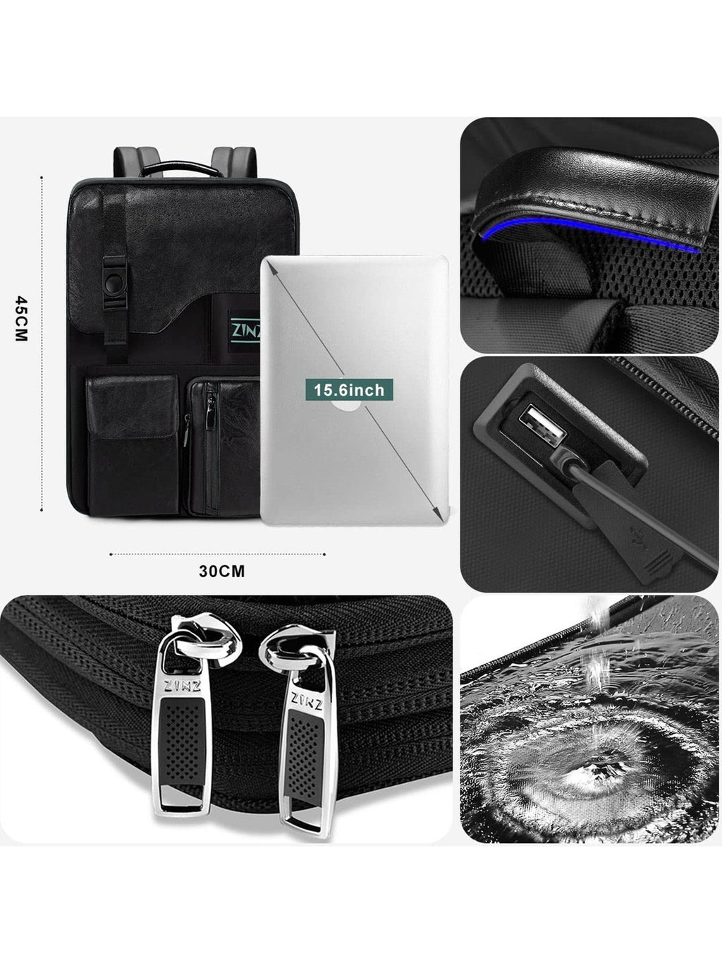 Sac à dos pour ordinateur portable pour hommes Sac pour ordinateur de bureau