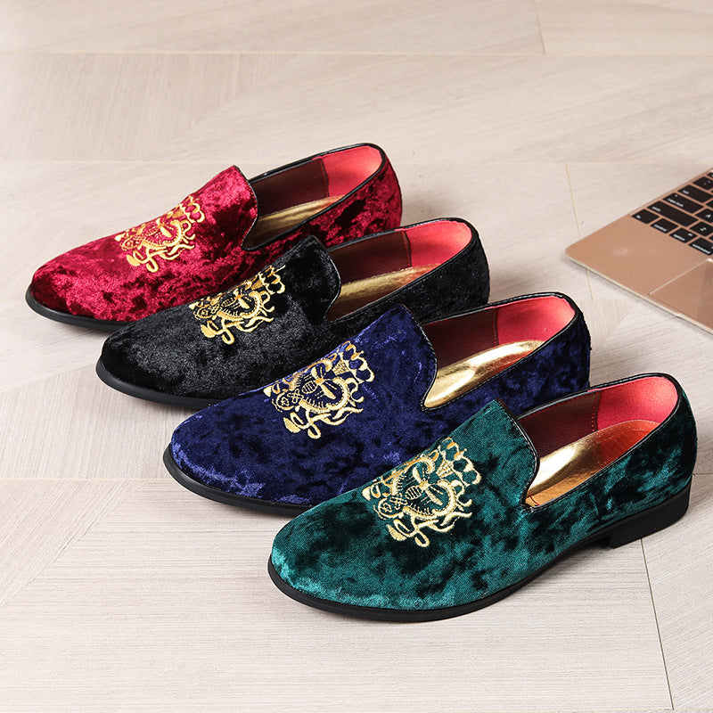 Hommes Brodé Chaussures Mocassins Slip-on Style d'été