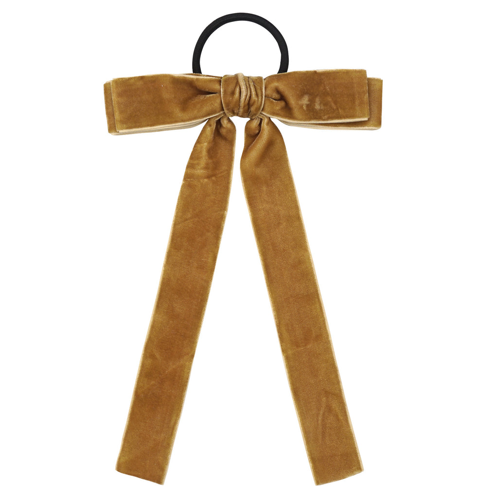 Velvet Bandeau Rubber Band Girl Bow Ribbon Cheval