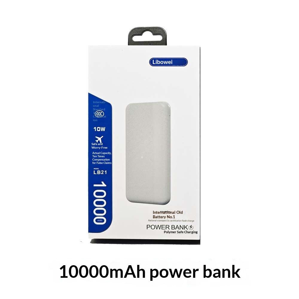 Power Bank with Removable Cable Light Display Large Capacity Fast Charging