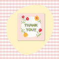 50 PcsPack Square Simple Carte de remerciement Coated Paper Business Cards