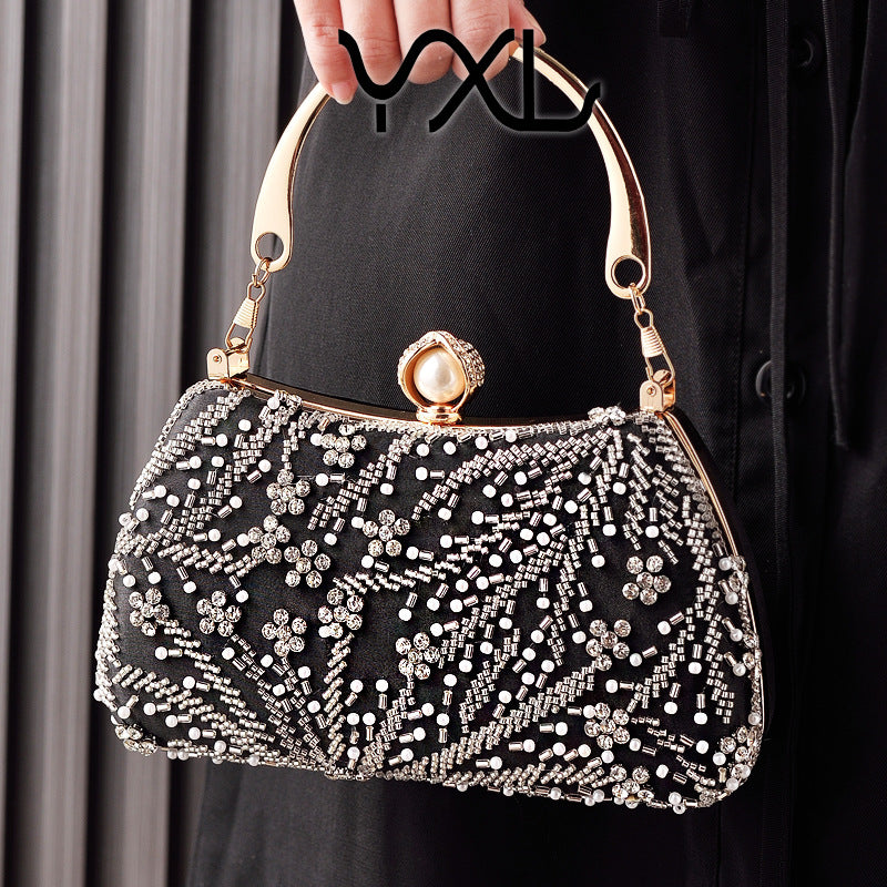 Femmes Soirée Clutch Perled Cheongsam-style sac mariage mariée sac à main