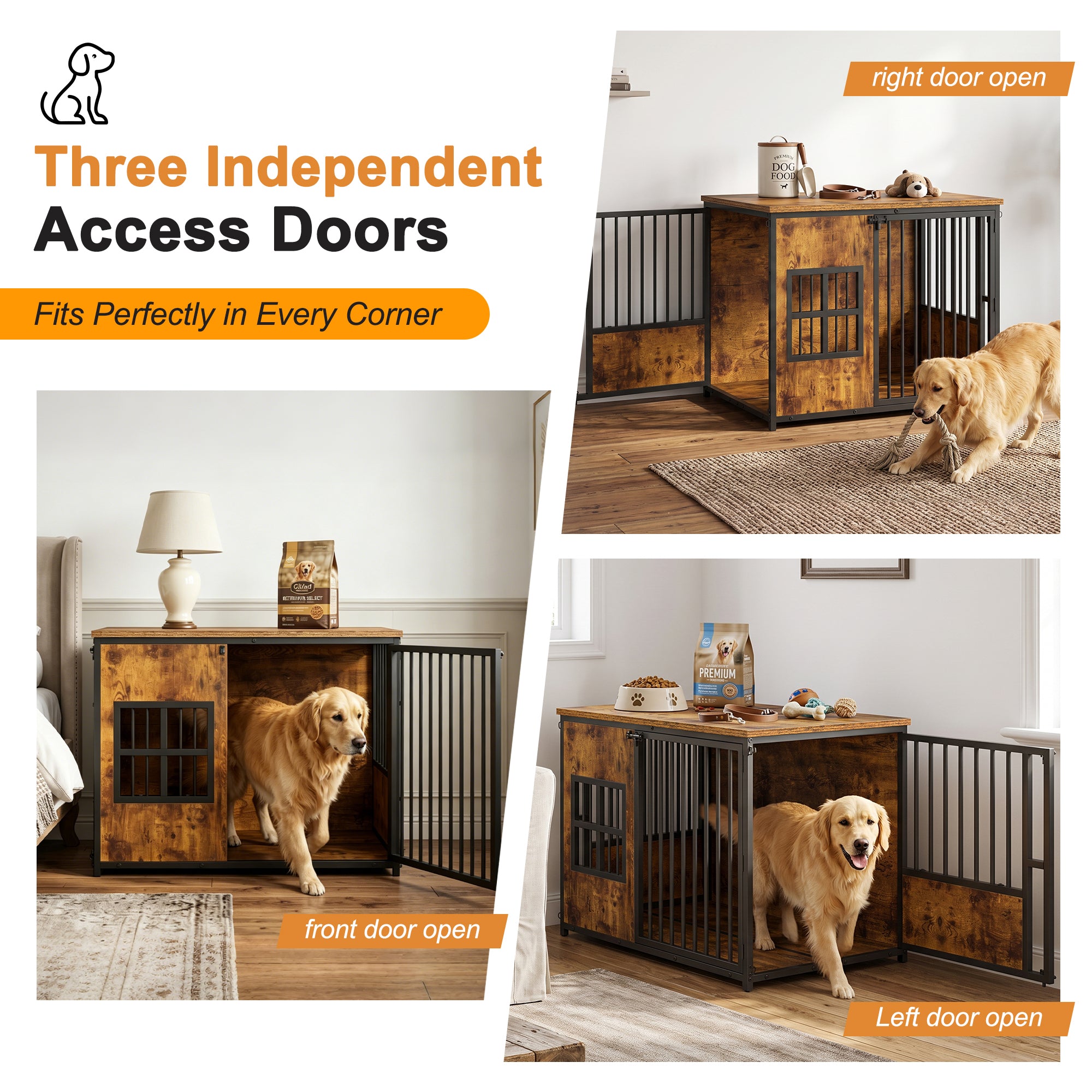 Meubles de caisse de chien en bois