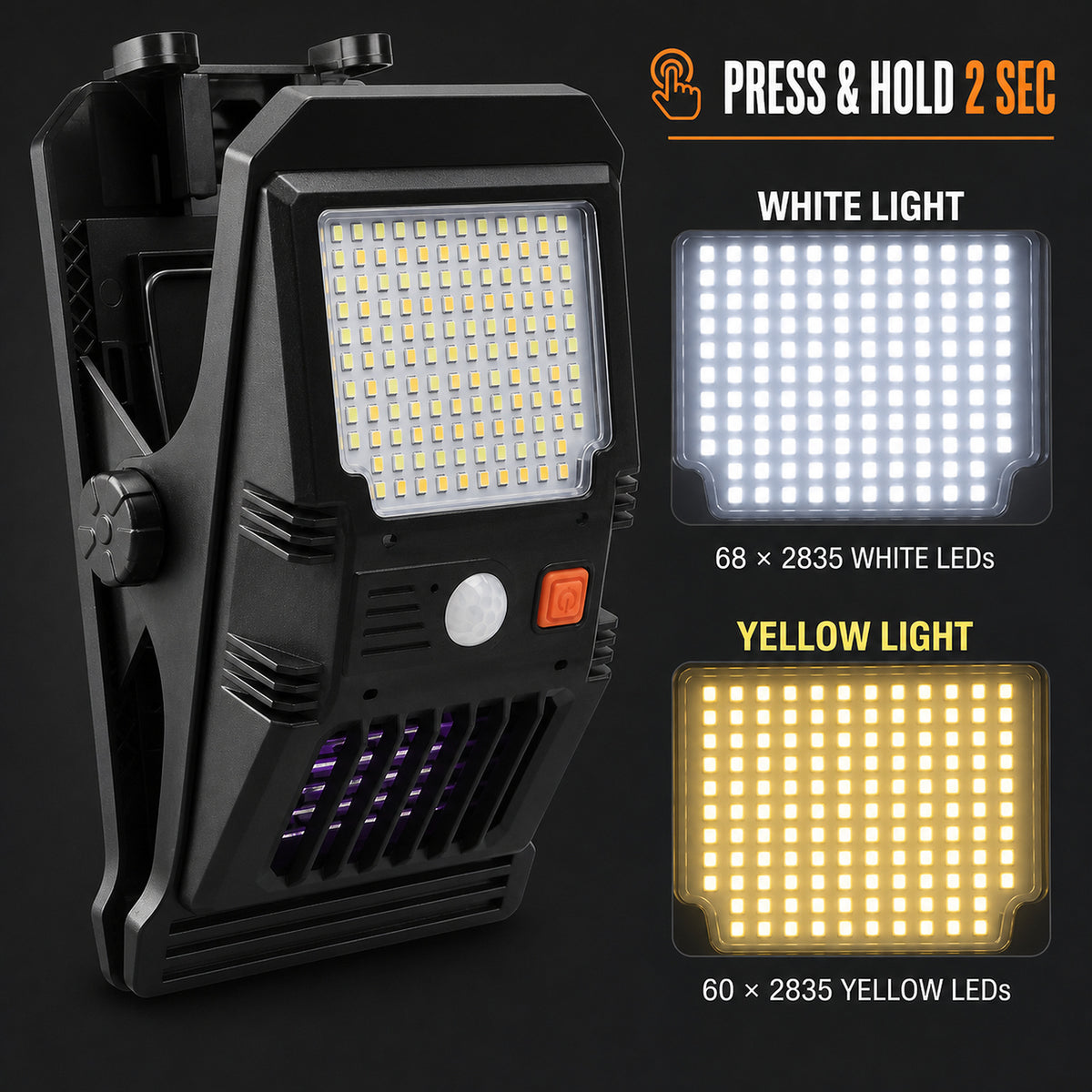 Solar Powered Rechargeable Motion Sensor Garden Light W7104 1 Pour Yard Decoration LED Land